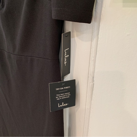 NWT Lulu’s Lynne Off the Shoulder Black Dress - Sz Small OR Medium - Picture 10 of 11